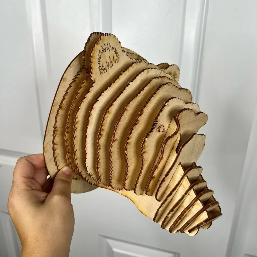 18” Antler ANTLER HOMESTEWART BAMBOO WOOD BEAR HEAD Wall Decor